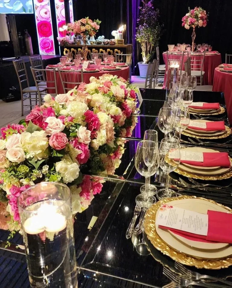 Mesa decorada em evento social